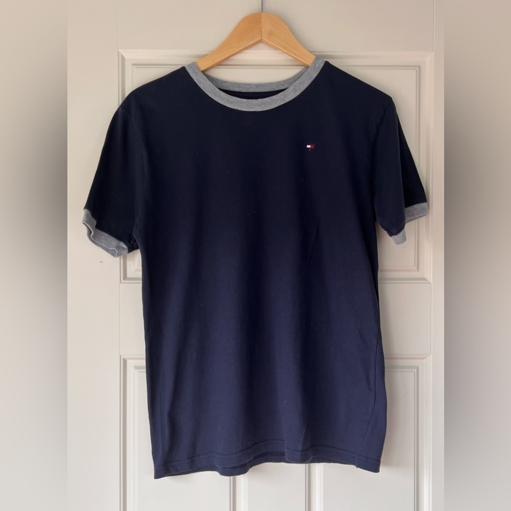Tommy Hilfiger T-Shirt Short Sleeve Blue Size L (16-18)